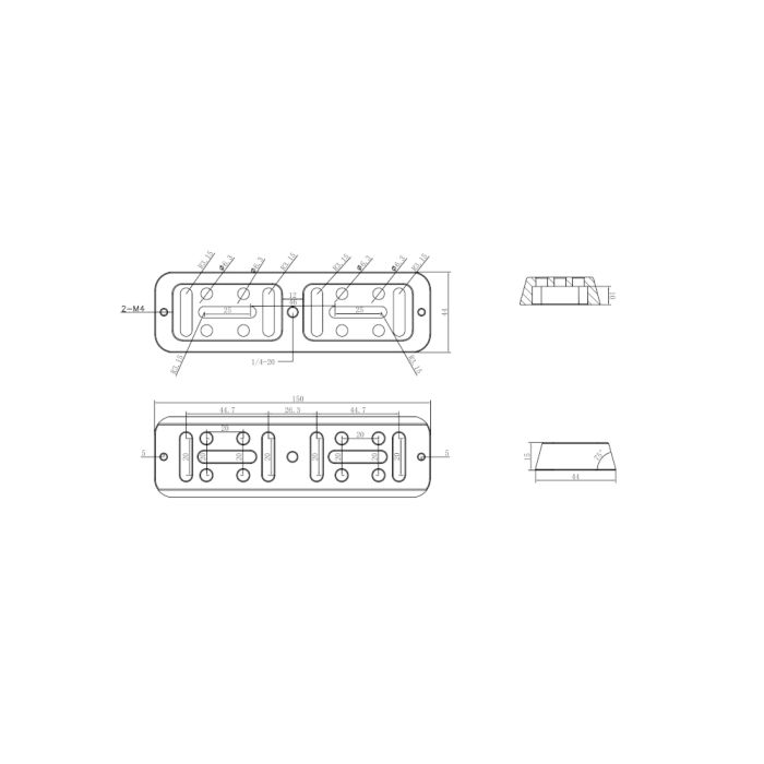 Askar Universal Vixen-Style 150mm Dovetail Plate - Red