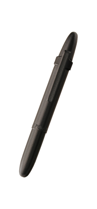 Matte Black Bullet Space Pen with Black Clip