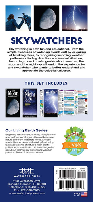 Skywatchers Folding Pocket Guides to the Night Sky, Moon, and Weather