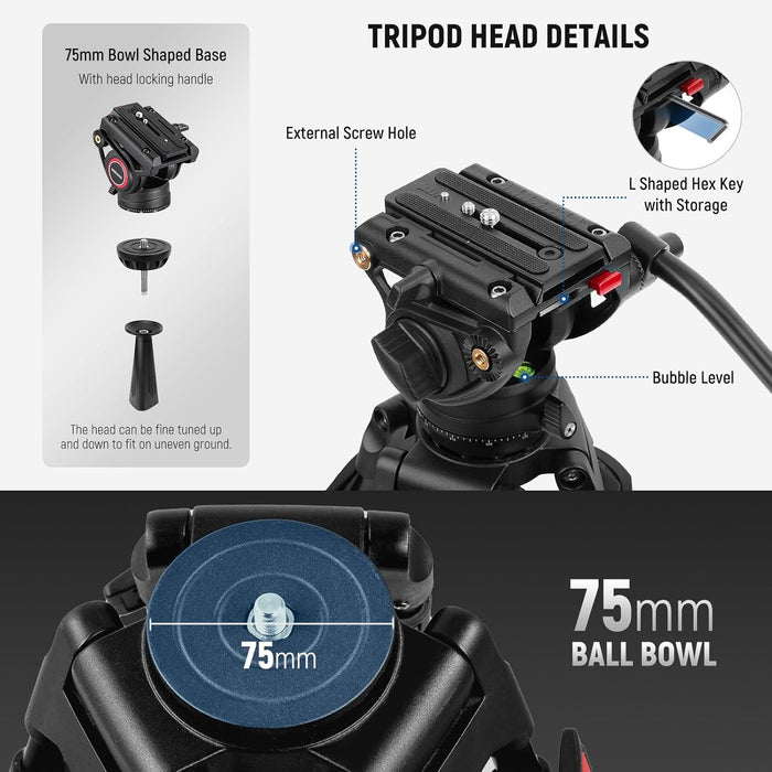 Neewer TP74 Tripod w/ Bag