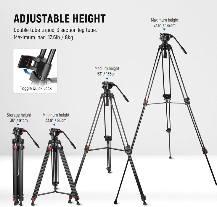 Neewer TP74 Tripod w/ Bag