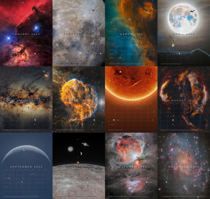Cosmic Background 2024 Calendar