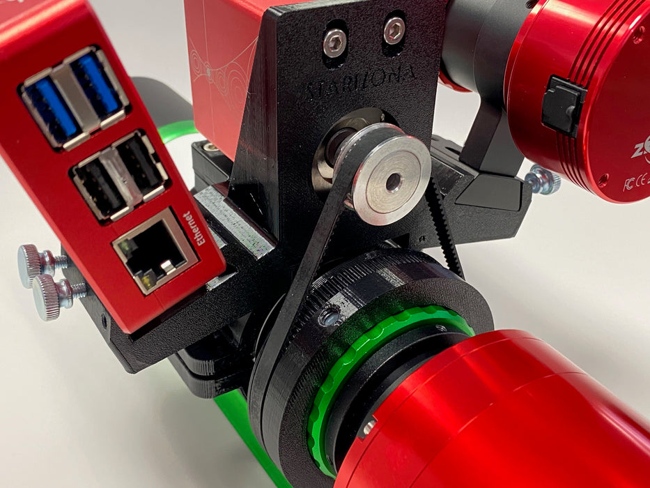 Bracket Cramshell Install EvoGuide 50 Clamshell Ring and Mounting Bracket for ZWO EAF — Starizona