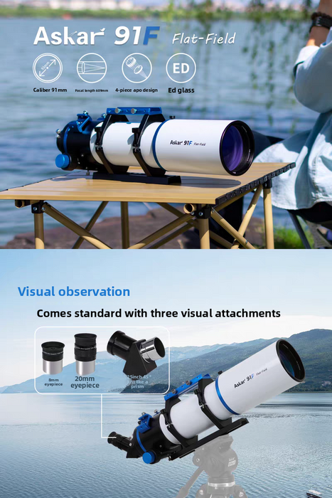 Askar 91F 91mm f/6.7 Flat-Field Refractor Telescope