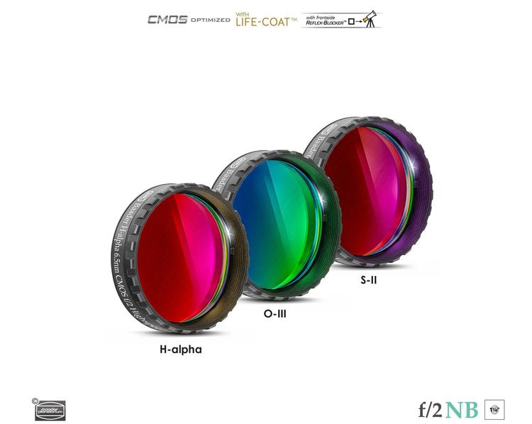 Baader 6.5nm f/2 Highspeed Filters – CMOS-optimized (H-alpha / O-III / S-II)